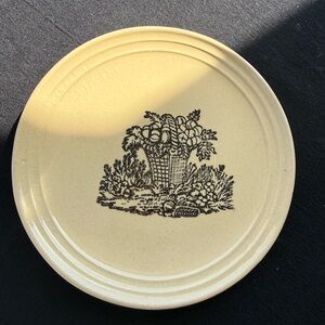 Holt Howard Plate 7 1/2 Inch Garden Harvest Salad Dessert Vegetables Basket